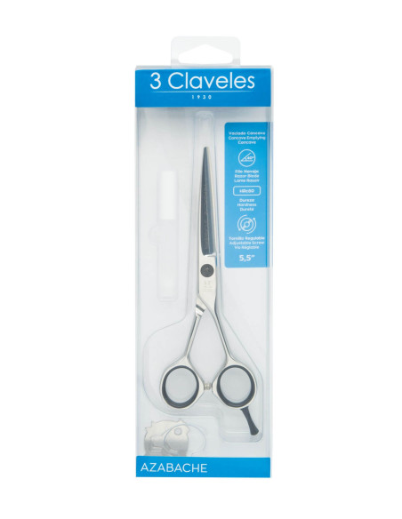 3CLAVELES_Tijera_Peluquero_Azabache
