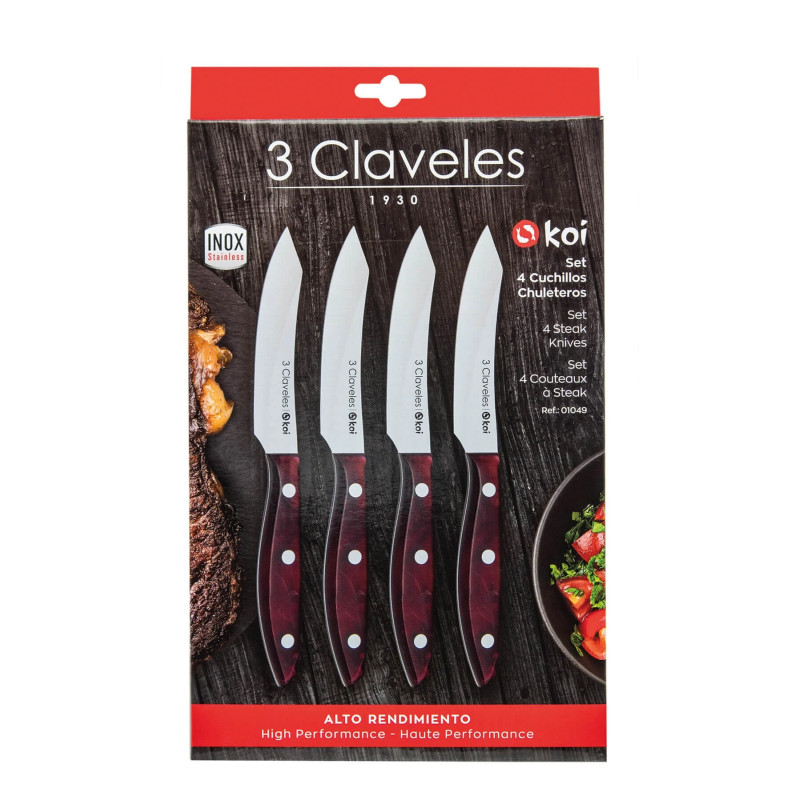 Set 4 Koi Steak Knife | 3 Claveles