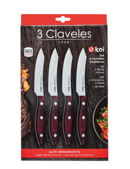 Set 4 Koi Steak Knife | 3 Claveles