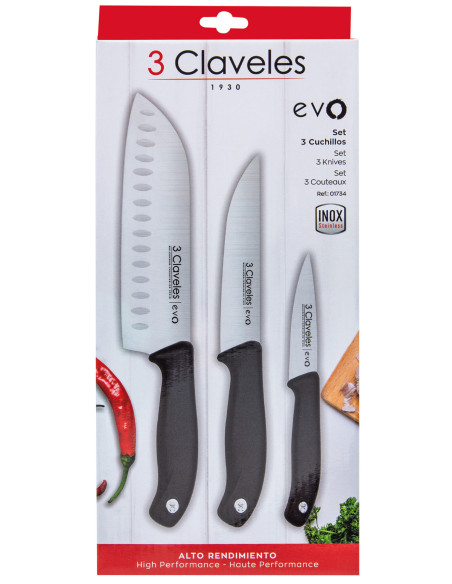 Set 3 Evo Kitchen Knives